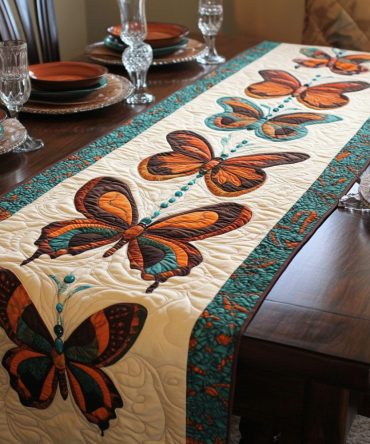 Flight Of Fancy Quilted Table Runner
