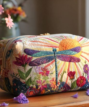 Flight Of Grace Quilted Makeup Bag