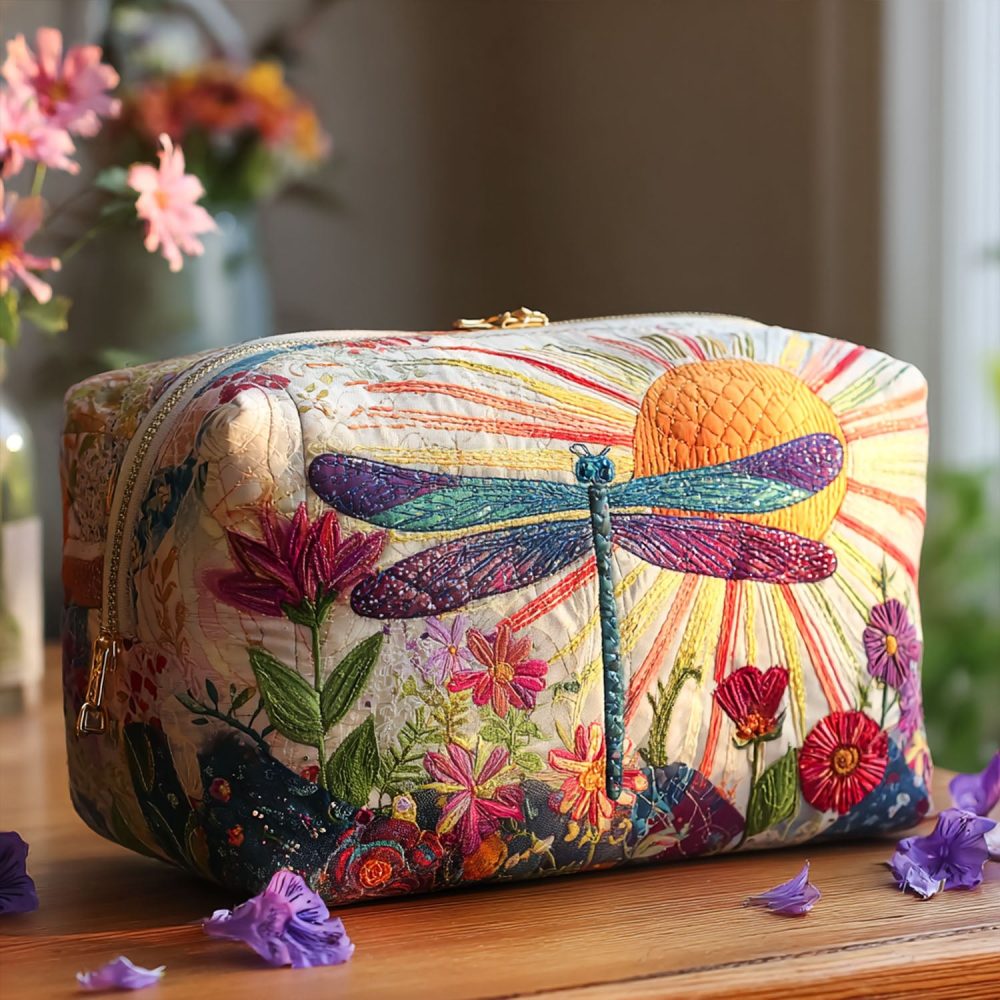 Flight Of Grace Quilted Makeup Bag