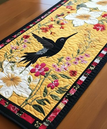 Flight Of Joy Quilted Table Runner