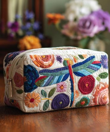 Flip Flap Fly Quilted Makeup Bag