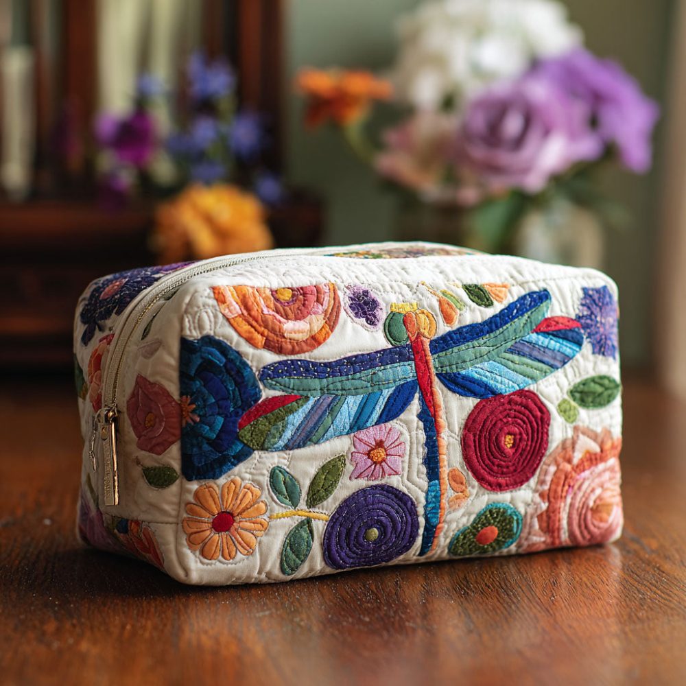 Flip Flap Fly Quilted Makeup Bag