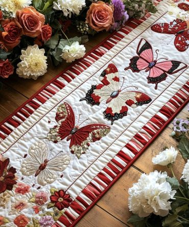 Floating Wings Quilted Table Runner