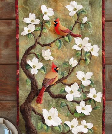 Floral Flight Quilted Table Runner