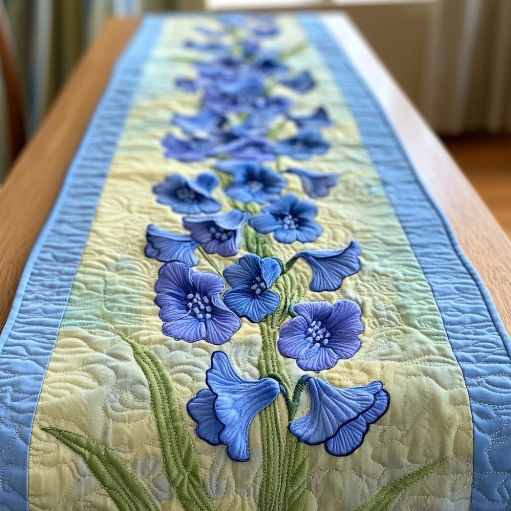 Floral Bell Quilted Table Runner