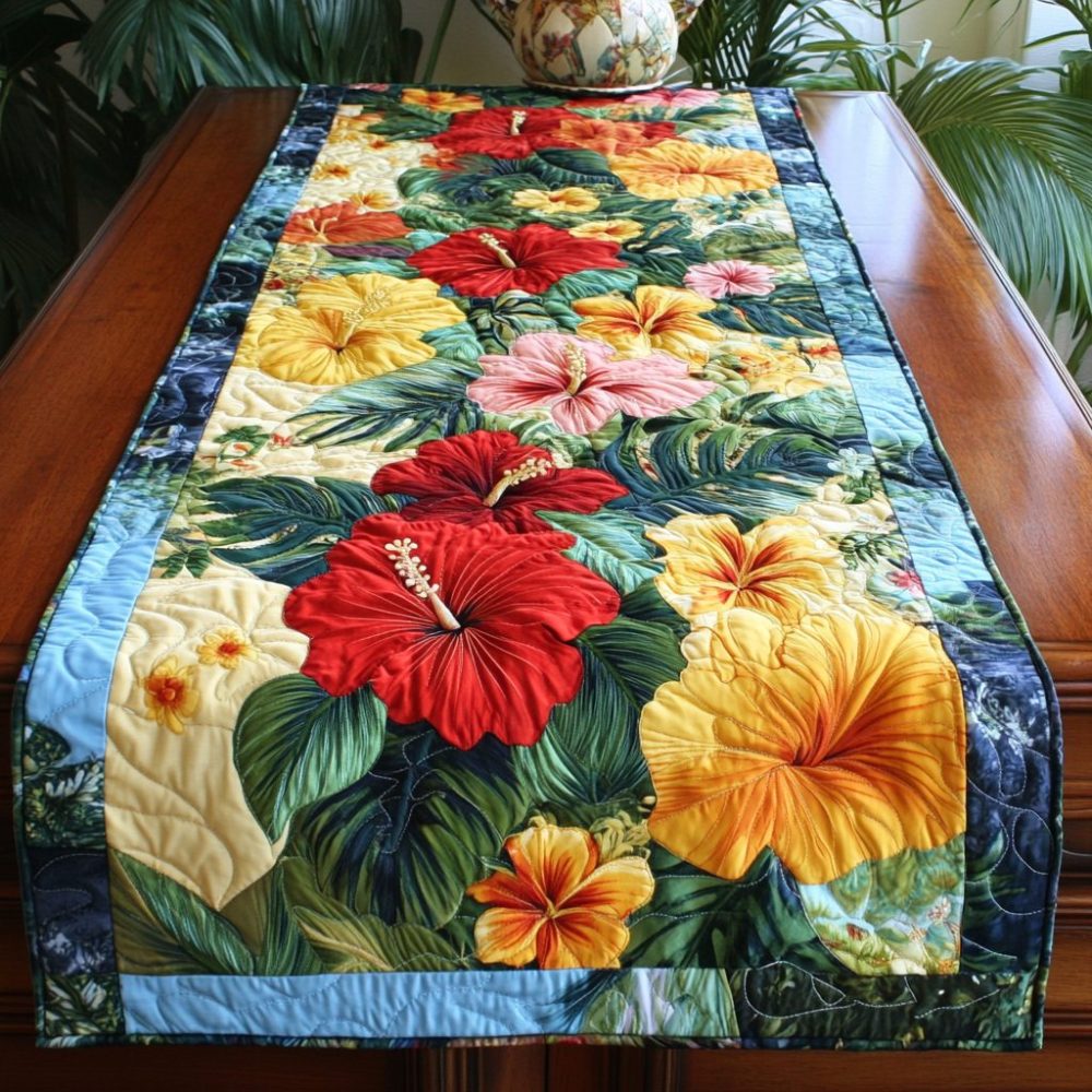 Floral Bliss Quilted Table Runner