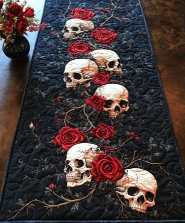 Floral Bones Quilted Table Runner