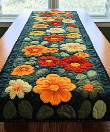 Floral Breeze Quilted Table Runner