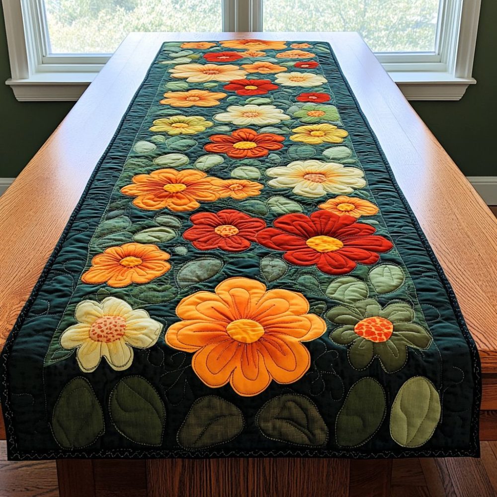 Floral Breeze Quilted Table Runner