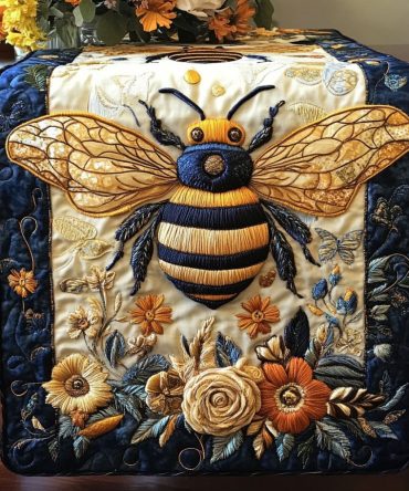 Floral Buzz Quilted Table Runner