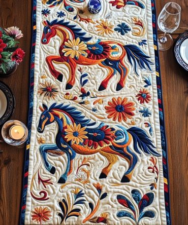Floral Canter Quilted Table Runner