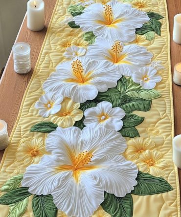 Floral Charm Quilted Table Runner