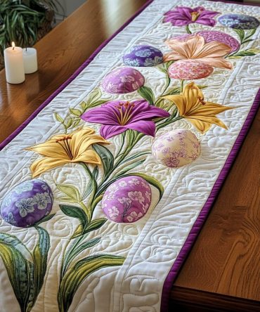 Floral Delight Quilted Table Runner