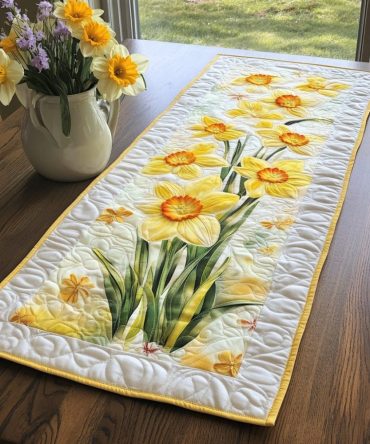 Floral Delight Quilted Table Runner