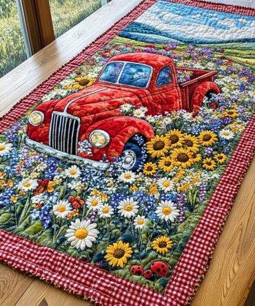 Floral Delivery Quilted Table Runner