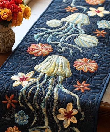 Floral Drift Quilted Table Runner