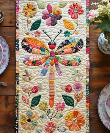 Floral Drift Quilted Table Runner