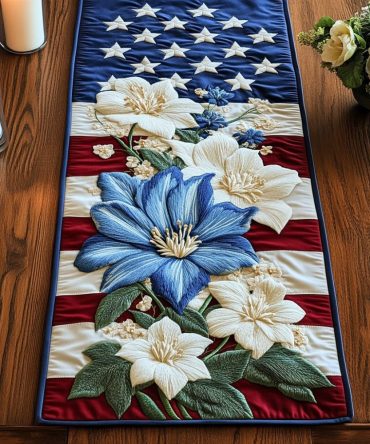 Floral Fantasy Quilted Table Runner