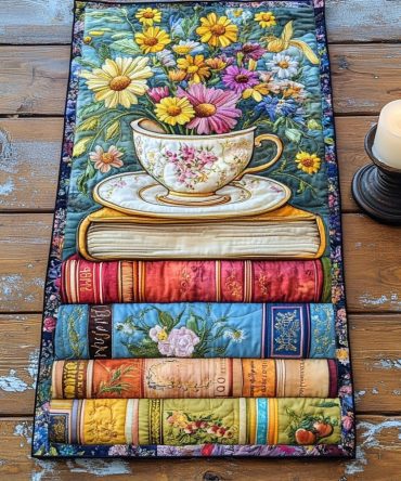 Floral Fiction Quilted Table Runner