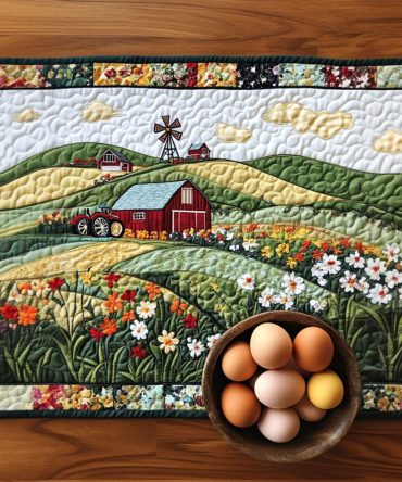 Floral Fields Quilted Table Runner