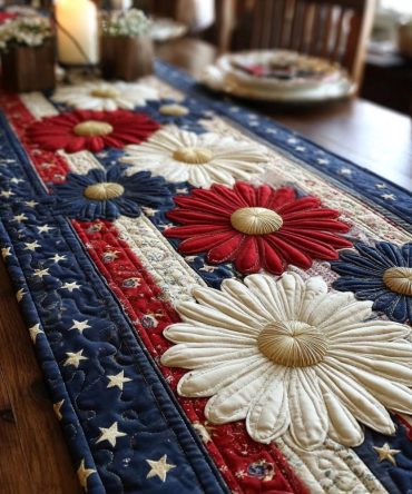 Floral Glory Quilted Table Runner