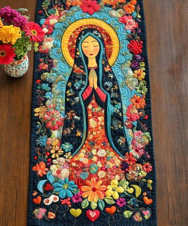 Floral Guadalupe Quilted Table Runner