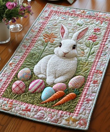 Floral Hallelujah Quilted Table Runner