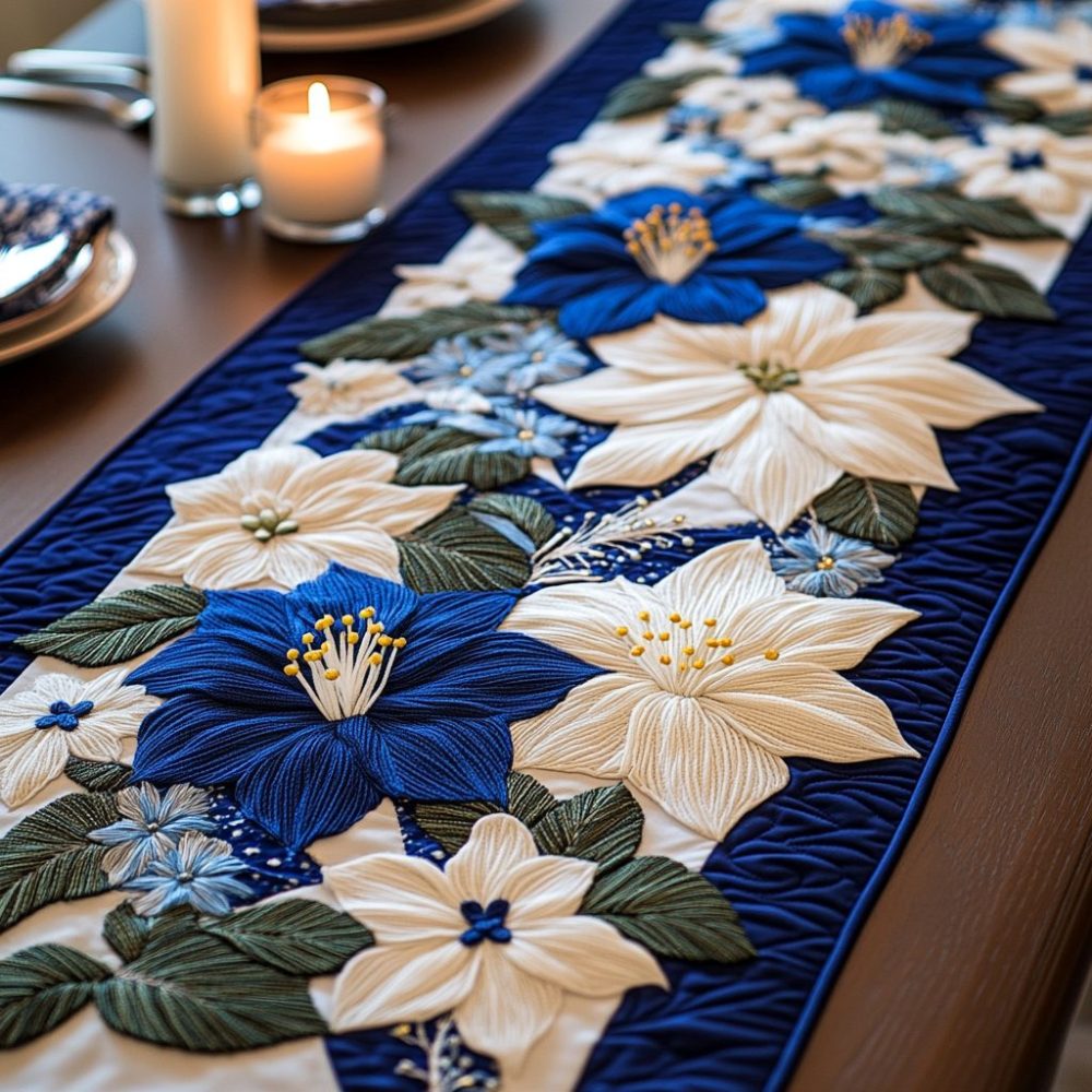 Floral Haven Quilted Table Runner