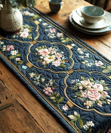 Floral Heirloom Quilted Table Runner