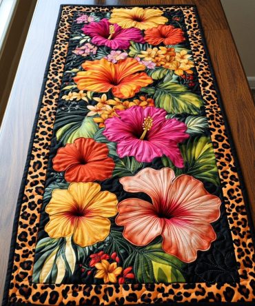 Floral Majesty Quilted Table Runner