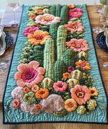 Floral Mirage Quilted Table Runner