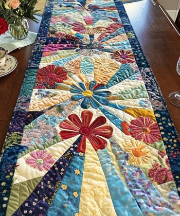 Floral Paradise Quilted Table Runner