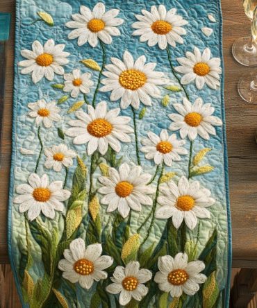 Floral Path Quilted Table Runner