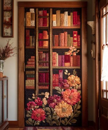 Floral Tales Quilted Door Cover