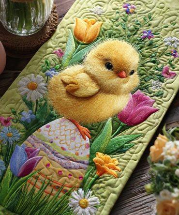 Floral Whimsy Quilted Table Runner