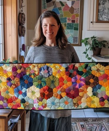 Flower Power Quilted Table Runner