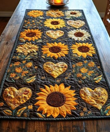 Flower Delight Quilted Table Runner