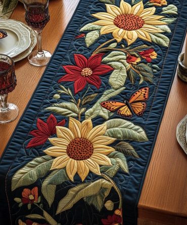 Flower Field Quilted Table Runner