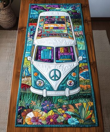 Flower Power Adventure Quilted Table Runner