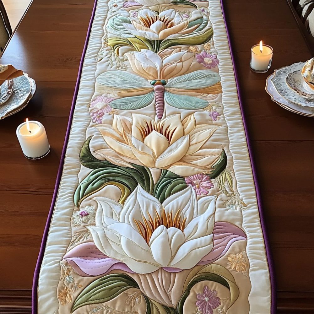 Flower Power Quilted Table Runner