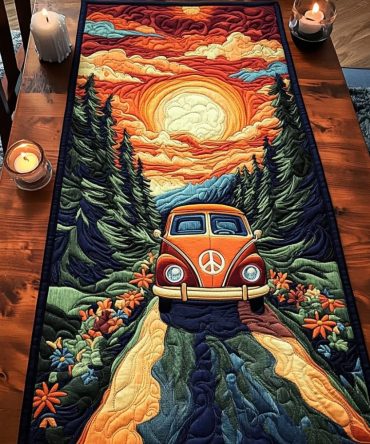 Flower Trip Quilted Table Runner