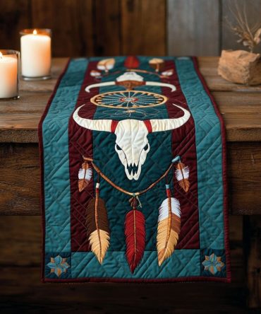 Flowing Elements Quilted Table Runner