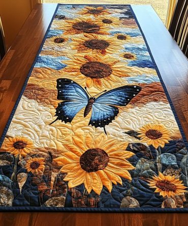 Flutter Grace Quilted Table Runner