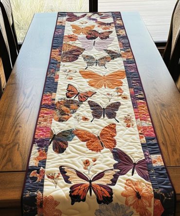 Flutter Grace Quilted Table Runner