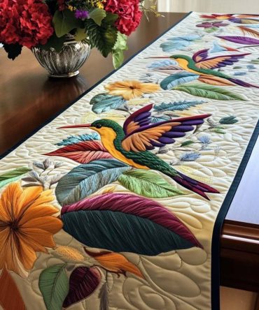 Flutter Grace Quilted Table Runner