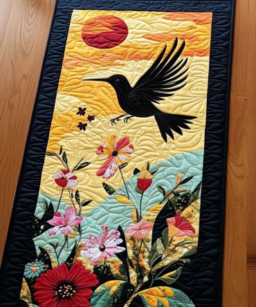 Fluttering Grace Quilted Table Runner