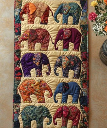 Footprints Of Grace Quilted Table Runner