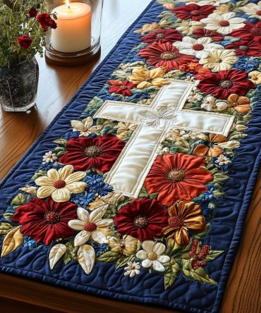 For God And Country Quilted Table Runner