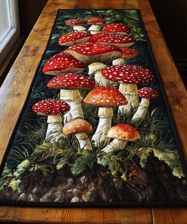 Forest Bloom Quilted Table Runner
