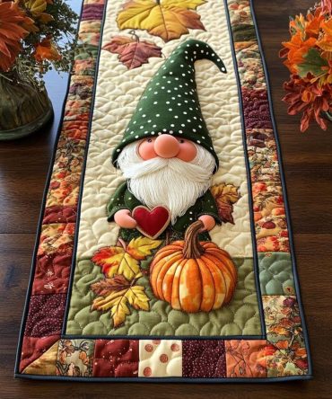Forest Gnome Vibe Quilted Table Runner